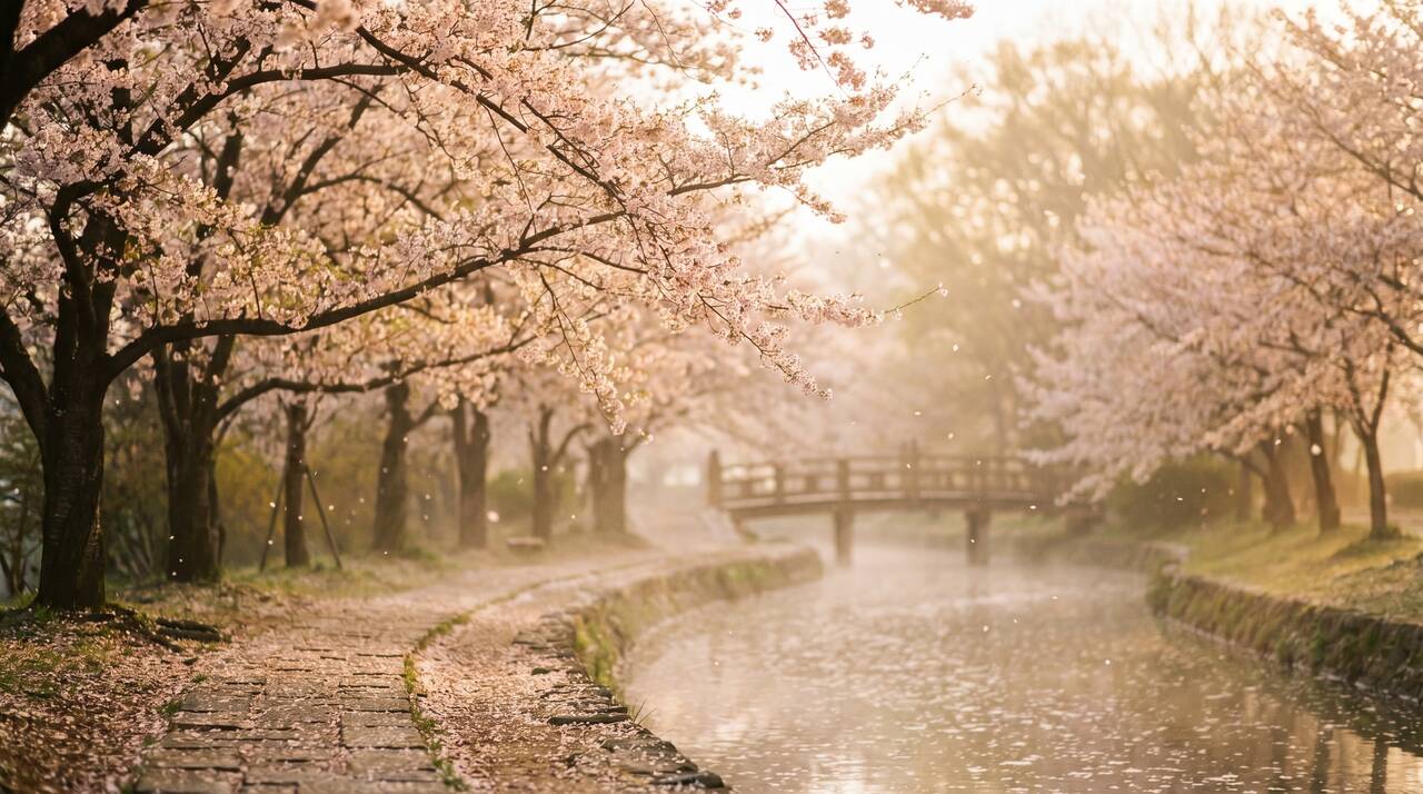 樱花视频 - 樱花河畔春日影像 - thwamza.cn